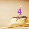 Birthday Cake with 4 Candle