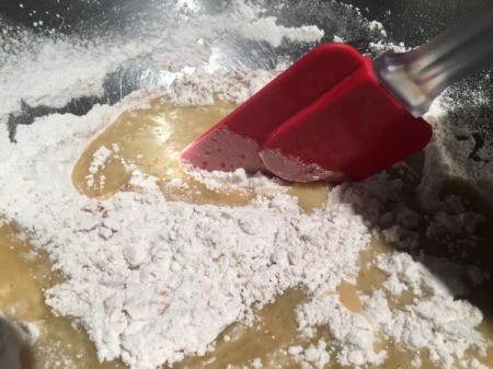 blending wet and dry ingredients