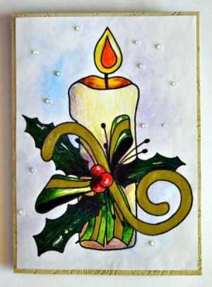 Candle of Light Christmas Card