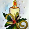 Candle of Light Christmas Card - add Dimentional Magic to background