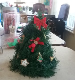 Christmas Tree Table Decoration - decorated tree