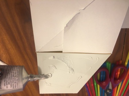 3D Straw Christmas Tree Gift Box - turn inside out and glue back together