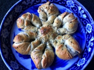Garlic and Herb Snowflake Bread