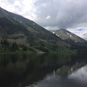A lake beside a mountain in Taylor Park, CO.