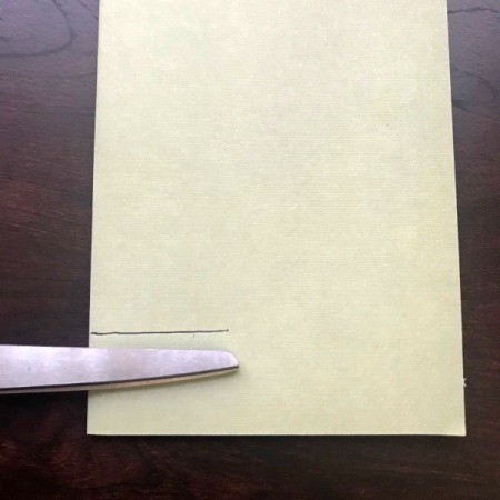 Christmas Wreath and Tree Holiday Card - fold green paper in half and cut a slit on fold edge