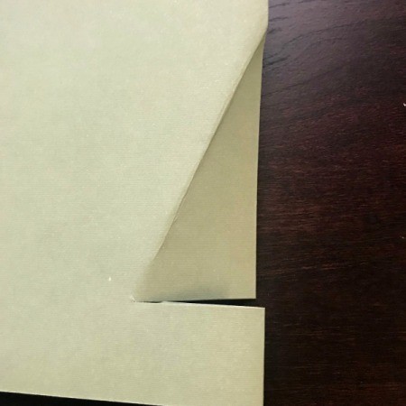 Christmas Wreath and Tree Holiday Card - crease from other side