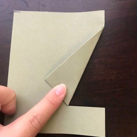 Christmas Wreath and Tree Holiday Card - fold paper along the original crease and crease again