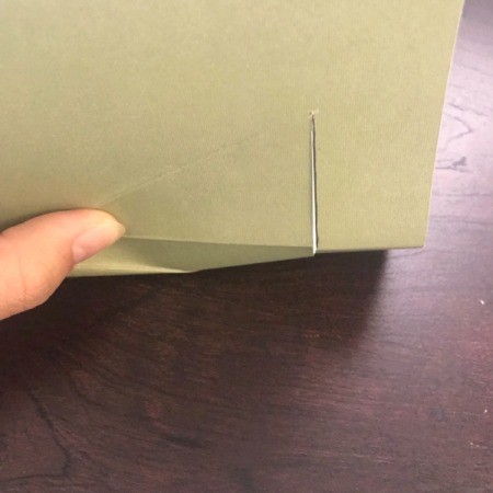 Christmas Wreath and Tree Holiday Card - pop triangle out from back side