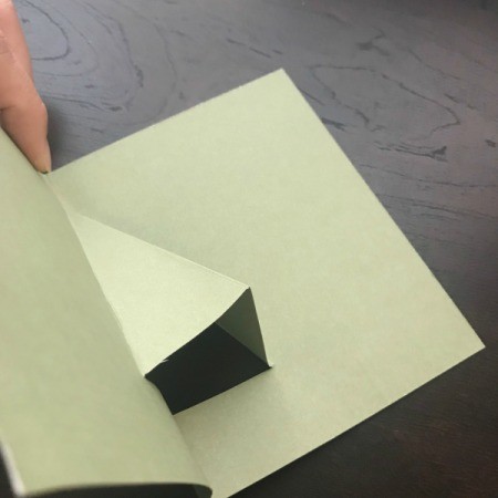 Christmas Wreath and Tree Holiday Card - popped up tree shape