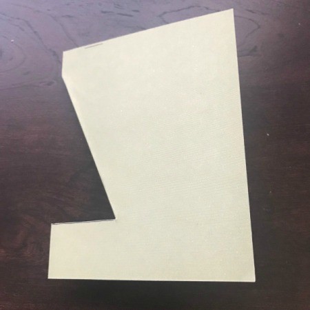 Christmas Wreath and Tree Holiday Card - view of paper with tree folded to the inside