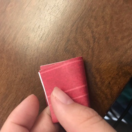 Christmas Wreath and Tree Holiday Card - double folded red paper