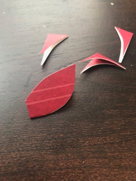 Christmas Wreath and Tree Holiday Card - cut out a leaf shape