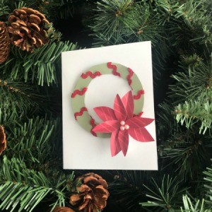 Christmas Wreath and Tree Holiday Card