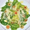Olive Garlic Salad on plate