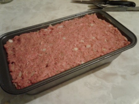 Meatloaf in loaf pan
