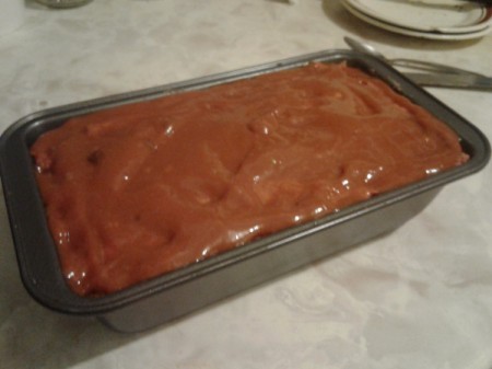 meatloaf covered with sauce