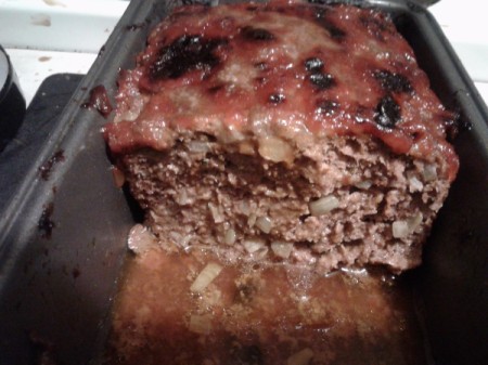 meatloaf cooked in pan