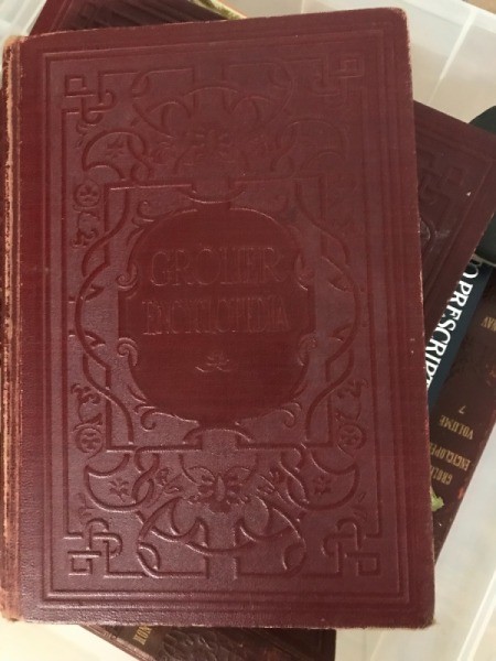 Value of Vintage Set of Grolier Encyclopedias - cover