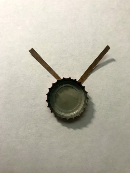Bottle Cap Ornaments - glue on main strip for antlers