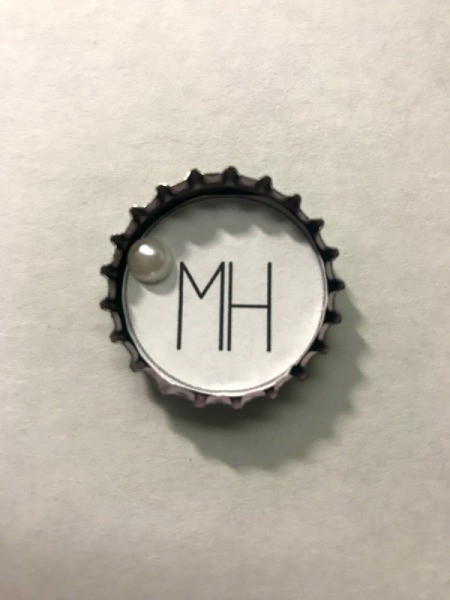 Bottle Cap Ornaments - add faux pearls