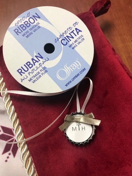 Bottle Cap Ornaments - adding a loop for hanging