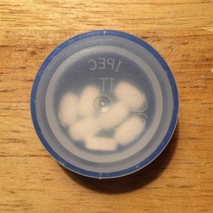Making a Pill Container for Pocket or Purse - pills in container