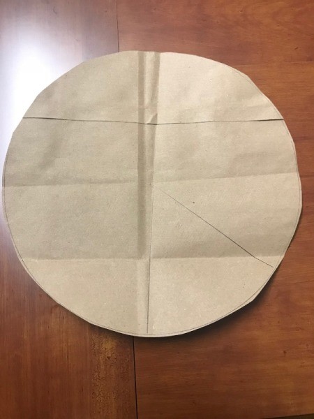 Christmas Tea Tree - mark a pie slice to remove to make cone