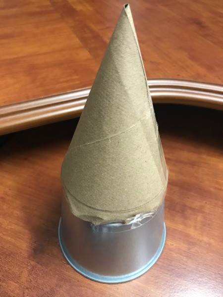 Christmas Tea Tree - tape paper tree to pot