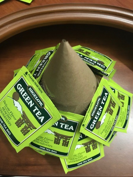 Christmas Tea Tree - looking down on partially finished tree