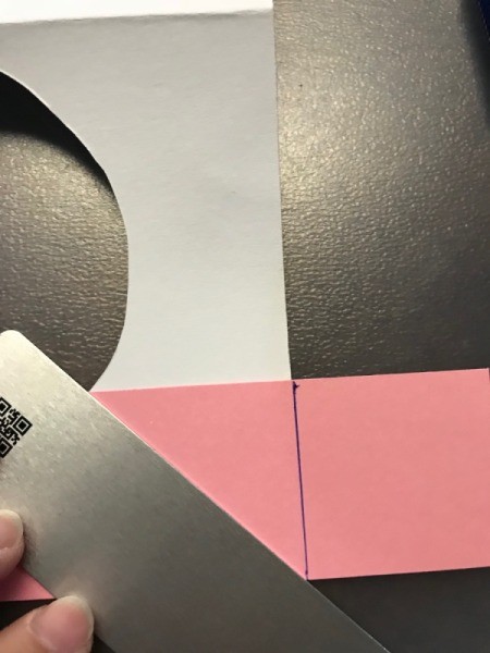 Christmas Snow Globe Card - cut diagonals