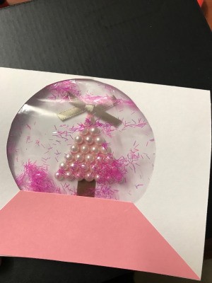 Christmas Snow Globe Card - finished card