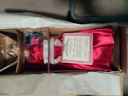 Value of Ashton Drake Galleries Princess Diana Dolls - doll wearing a formal red dress, in box