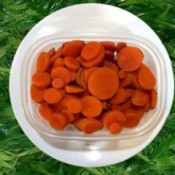 Freezing Carrots - bowl of slices carrots