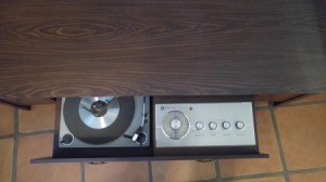 Value of a Vintage Coffee Table Record Player  - pull out turntable