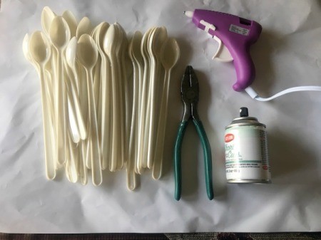 Plastic Spoon Tree - supplies