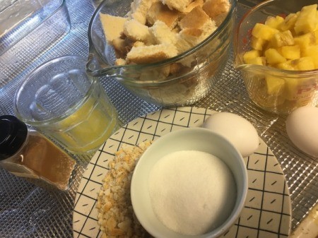 Baked Pineapple Bread ingredients
