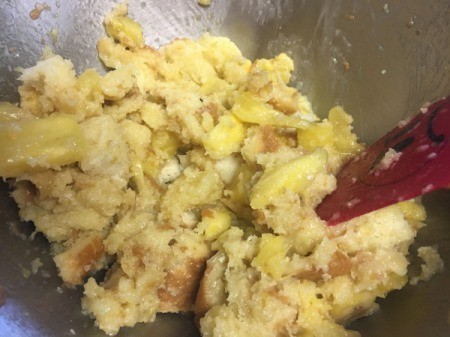 Pineapple Bread mixture in bowl