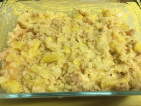Pineapple Bread in baking dish
