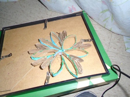 Christmas Flower Ornaments - finished green flower
