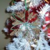 Christmas Flower Ornaments - paper flowers in tree