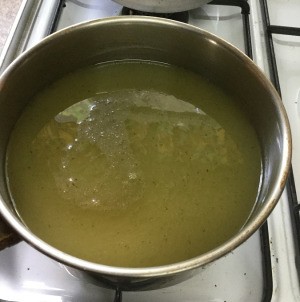 Mint Oil in pan