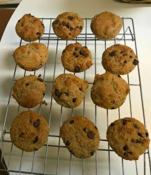 Sour Cream Chip Muffins on rack