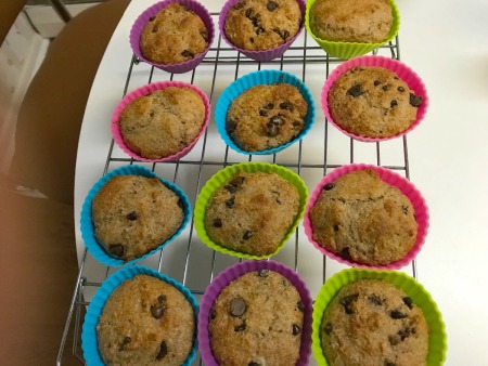 Sour Cream Chip Muffins cooling on rack
