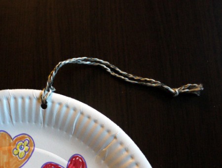 Hot Air Balloon Decoration - loop string through the top hole in plate
