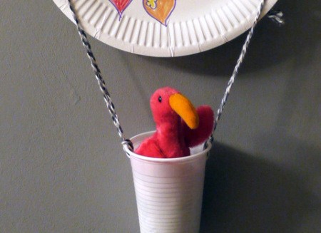 Hot Air Balloon Decoration - put a small toy in the basket