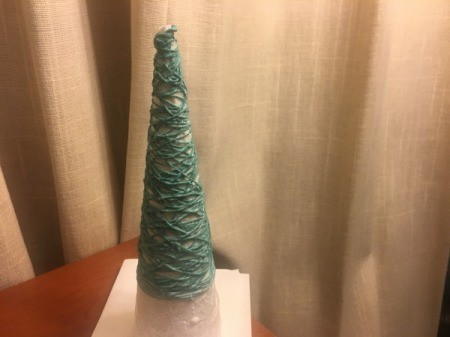 Mini String Christmas Tree - dry over night in a warm spot