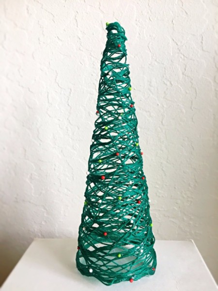 Mini String Christmas Tree - ready to use as a decoration