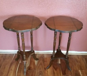 Value of Two Inlaid Wood Tables - two wood tables