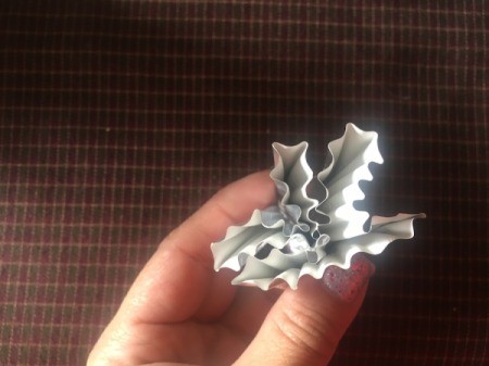 Cupcake Liner Ornament - bunch a cupcake liner with your fingers