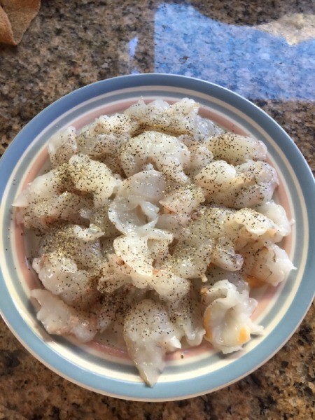 cut seasoned shrimp